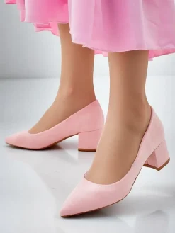 New Damskie czółenka na niskim obcasie Agas Klasyczne