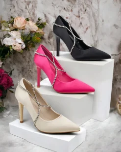 Online Damskie czółenka z cyrkoniami Abeccar Klasyczne