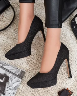 Online Damskie czółenka na słupku z brokatem Atekita Buty Na Wielkie Wyjście|Klasyczne