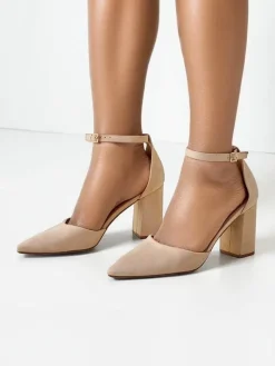 Sale Damskie czółenka eko zamszowe Caldesse Klasyczne