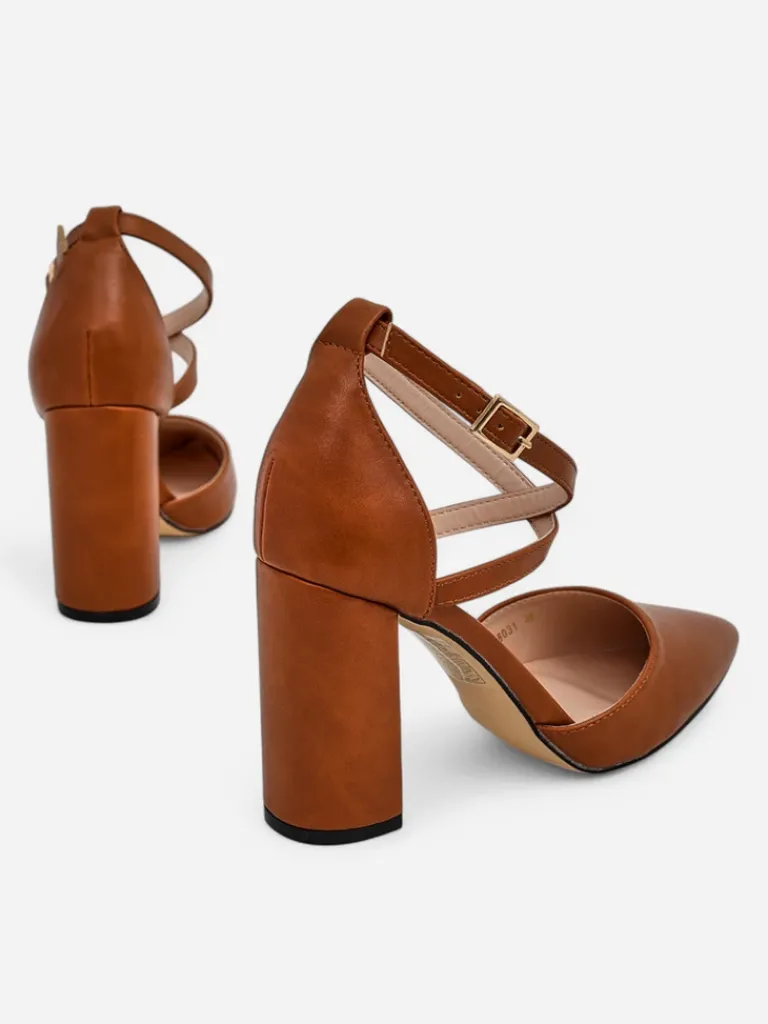 Damskie czółenka z krzyżowanymi paseczkami Eurolias Klasyczne