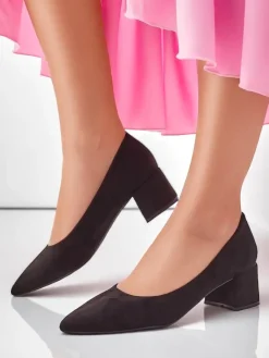 Discount Damskie czółenka na niskim obcasie Agas Klasyczne