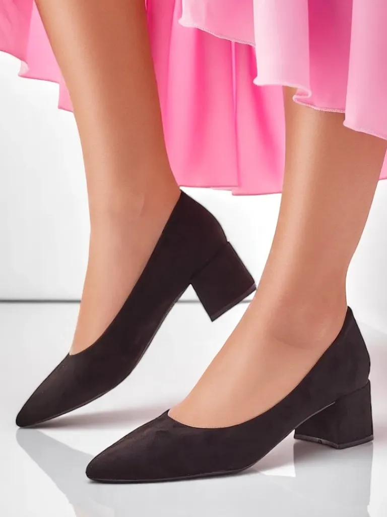 Discount Damskie czółenka na niskim obcasie Agas Klasyczne