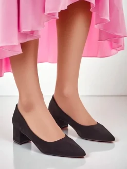 Discount Damskie czółenka na niskim obcasie Agas Klasyczne