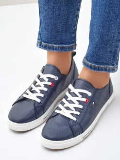 Sale Damskie eko skórzane trampki Keopsa Trampki