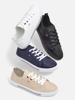 Sale Damskie eko skórzane trampki Keopsa Trampki