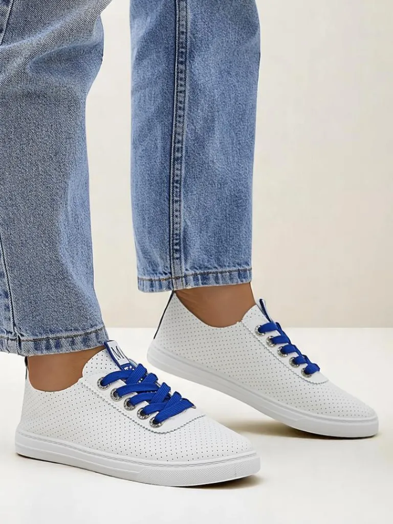 Sale Damskie eko skórzane trampki Next Step Trampki