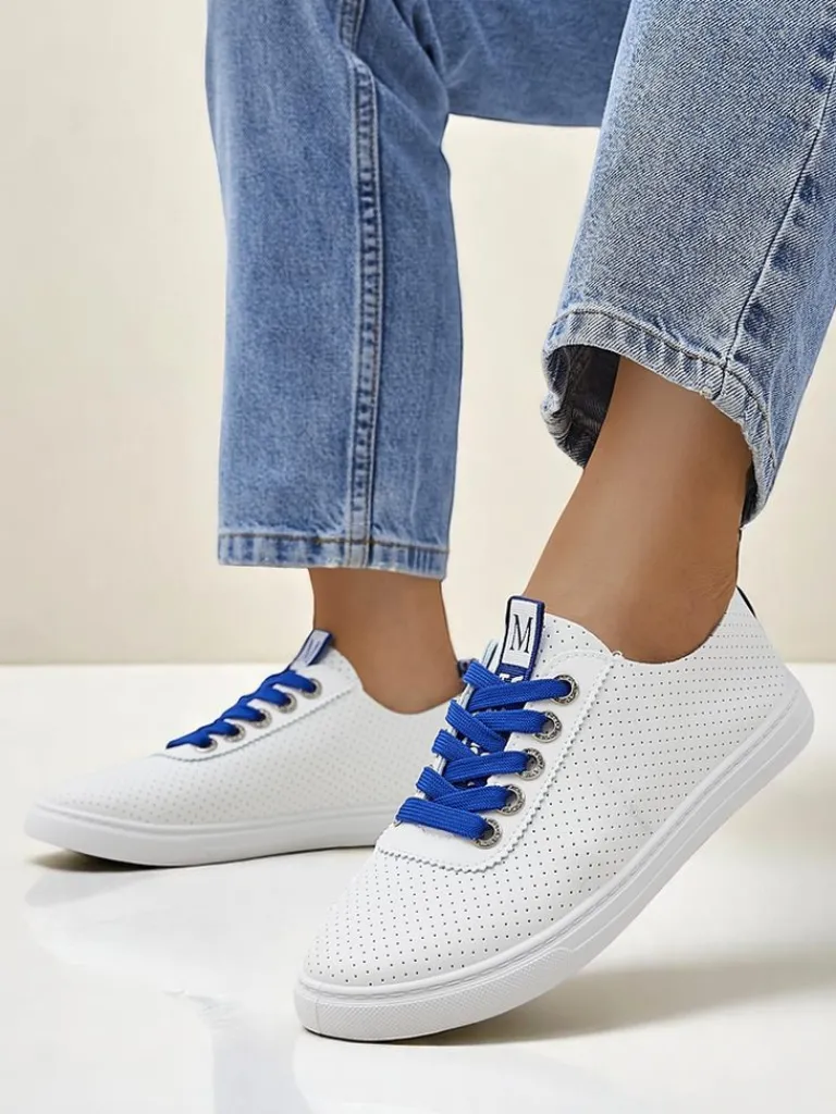 Sale Damskie eko skórzane trampki Next Step Trampki