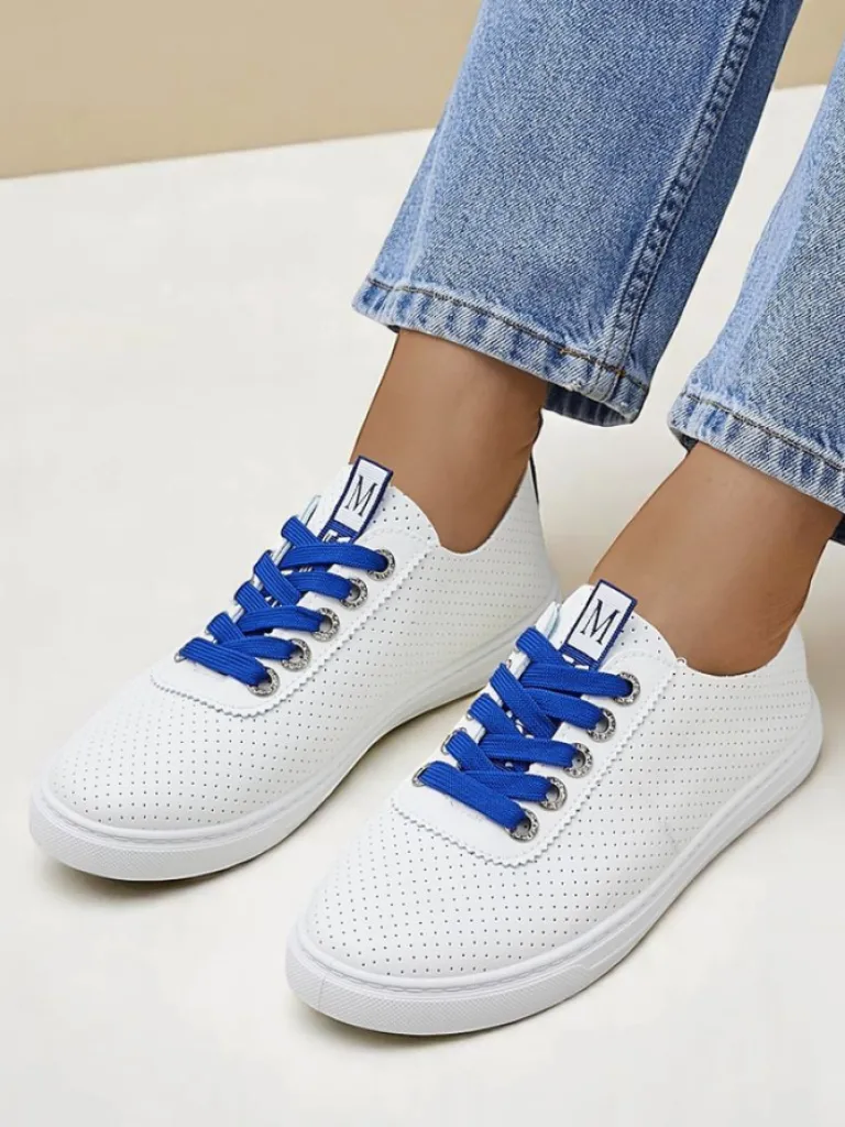 Sale Damskie eko skórzane trampki Next Step Trampki