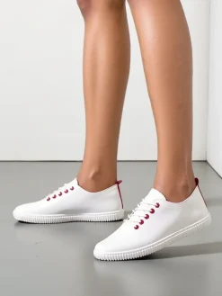 Outlet Damskie eko skórzane trampki Tonete Trampki