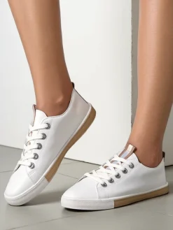 Clearance Damskie eko skórzane trampki Tarene Trampki