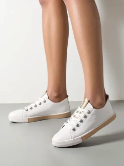 Clearance Damskie eko skórzane trampki Tarene Trampki