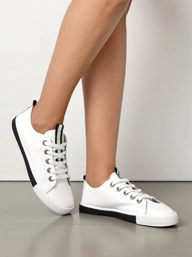 Best Damskie eko skórzane trampki Tarene Trampki