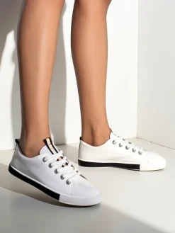 Best Damskie eko skórzane trampki Tarene Trampki