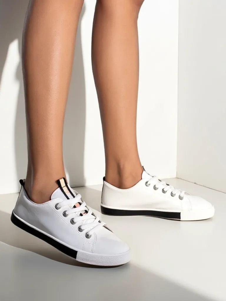 Best Damskie eko skórzane trampki Tarene Trampki