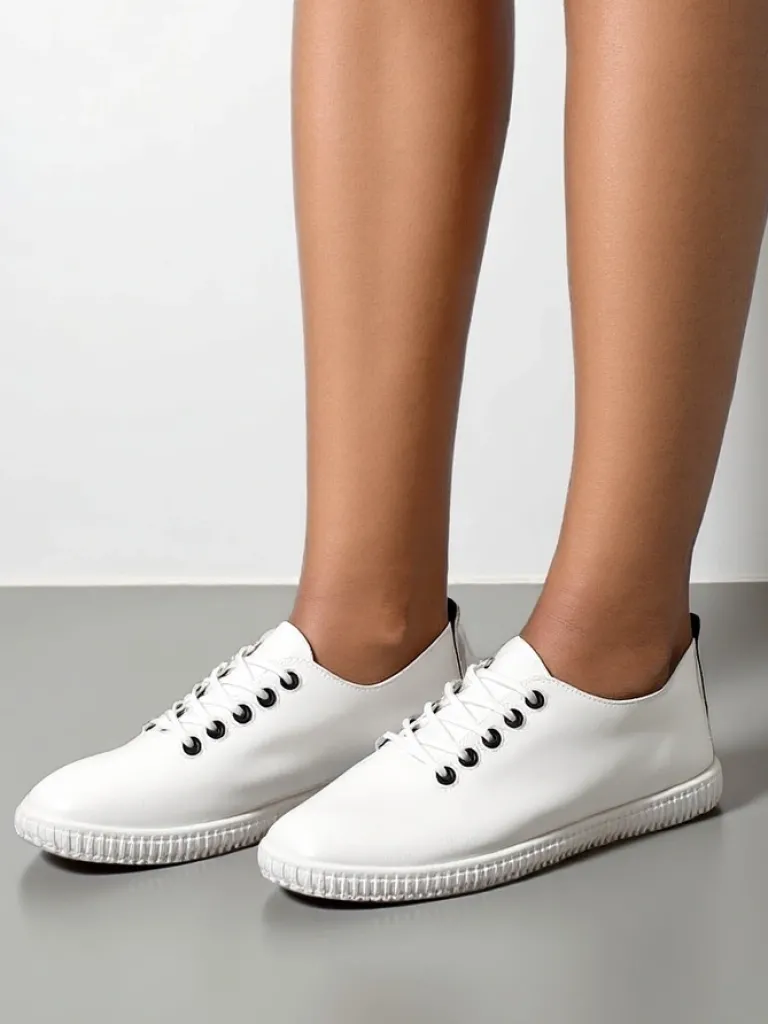 Outlet Damskie eko skórzane trampki Tonete Trampki