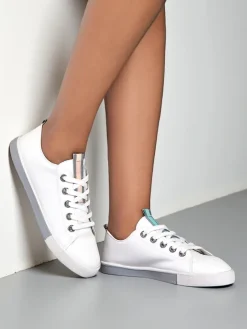 Clearance Damskie eko skórzane trampki Tarene Trampki