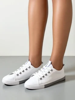 Clearance Damskie eko skórzane trampki Tarene Trampki