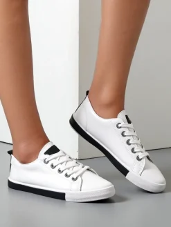 Outlet Damskie eko skórzane trampki Tarenele Trampki