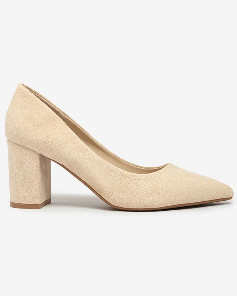 Hot Damskie eko-zamszowe czółenka Apessta Klasyczne