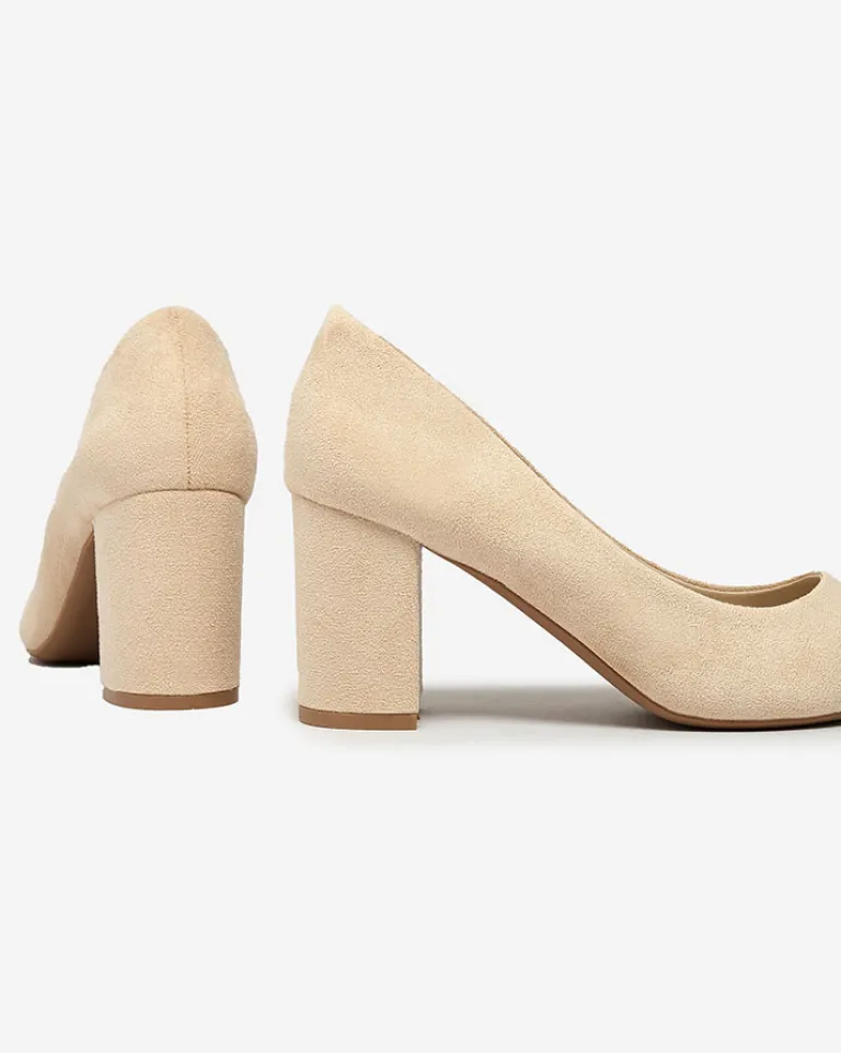 Hot Damskie eko-zamszowe czółenka Apessta Klasyczne