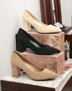 Hot Damskie eko-zamszowe czółenka Apessta Klasyczne