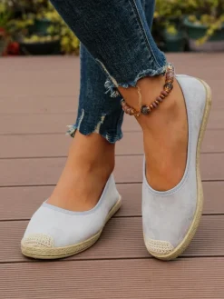 Outlet Damskie espadryle eko zamszowe Aroles Espadryle Płaskie