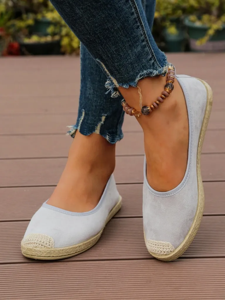 Outlet Damskie espadryle eko zamszowe Aroles Espadryle Płaskie