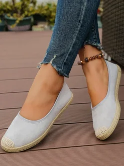 Outlet Damskie espadryle eko zamszowe Aroles Espadryle Płaskie