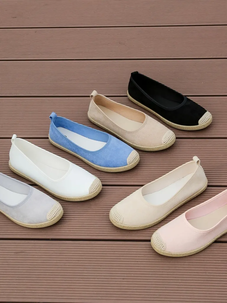 Outlet Damskie espadryle eko zamszowe Aroles Espadryle Płaskie