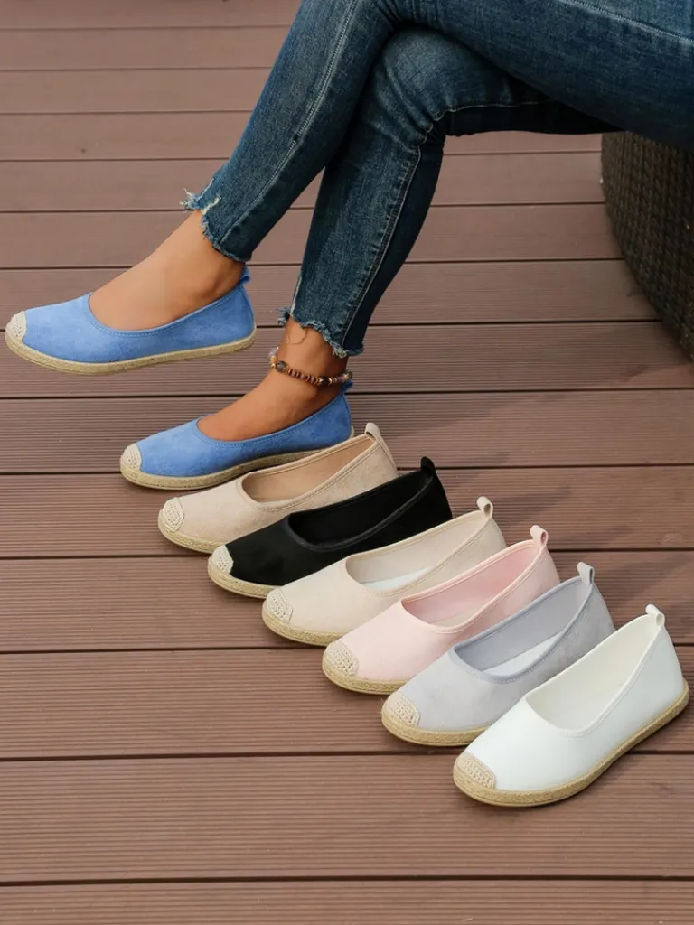 Outlet Damskie espadryle eko zamszowe Aroles Espadryle Płaskie