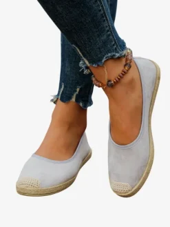 Outlet Damskie espadryle eko zamszowe Aroles Espadryle Płaskie