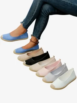 Outlet Damskie espadryle eko zamszowe Aroles Espadryle Płaskie