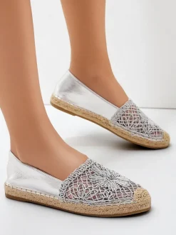 Outlet Damskie espadryle ażurowe Verela Espadryle Płaskie