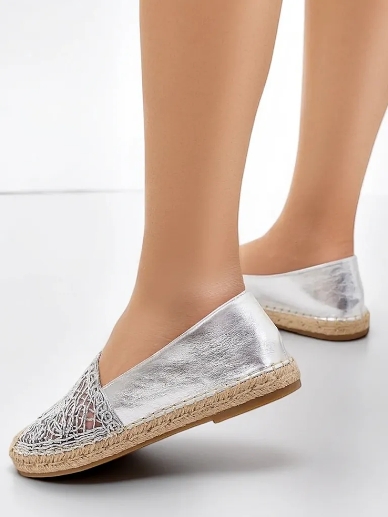Outlet Damskie espadryle ażurowe Verela Espadryle Płaskie