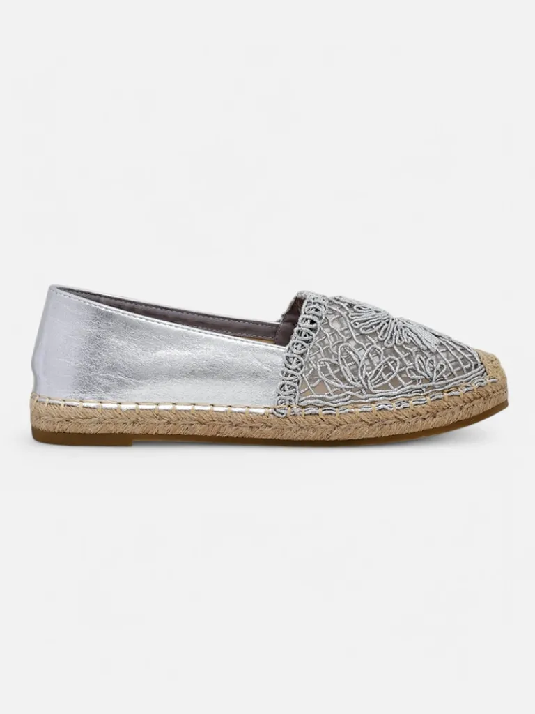 Outlet Damskie espadryle ażurowe Verela Espadryle Płaskie