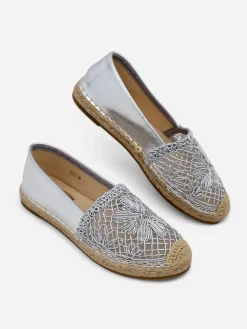 Outlet Damskie espadryle ażurowe Verela Espadryle Płaskie