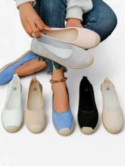 Damskie espadryle eko zamszowe Aroles Espadryle Płaskie