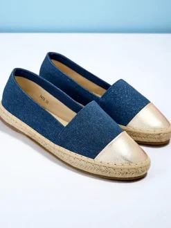 Discount Damskie espadryle a'la jeansowe Anerta Espadryle Płaskie