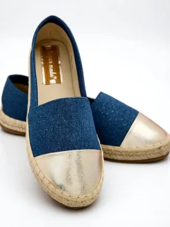 Discount Damskie espadryle a'la jeansowe Anerta Espadryle Płaskie