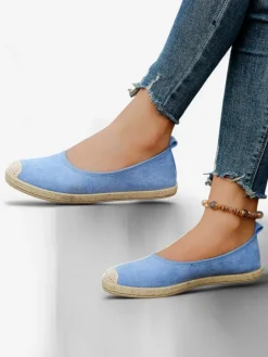 Hot Damskie espadryle eko zamszowe Aroles Espadryle Płaskie
