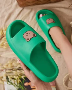 Clearance Damskie gumowe klapki Mabynn Klapki Basenowe|Klapki Płaskie