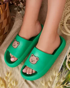 Clearance Damskie gumowe klapki Mabynn Klapki Basenowe|Klapki Płaskie