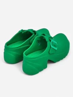 Hot Damskie gumowe klapki na obcasie Voxones Klapki Na Obcasie