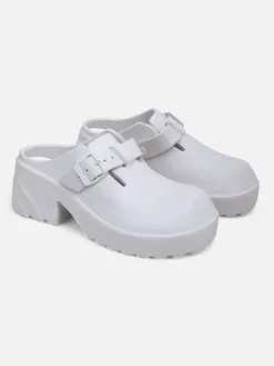 Best Damskie gumowe klapki na obcasie Voxones Klapki Na Obcasie