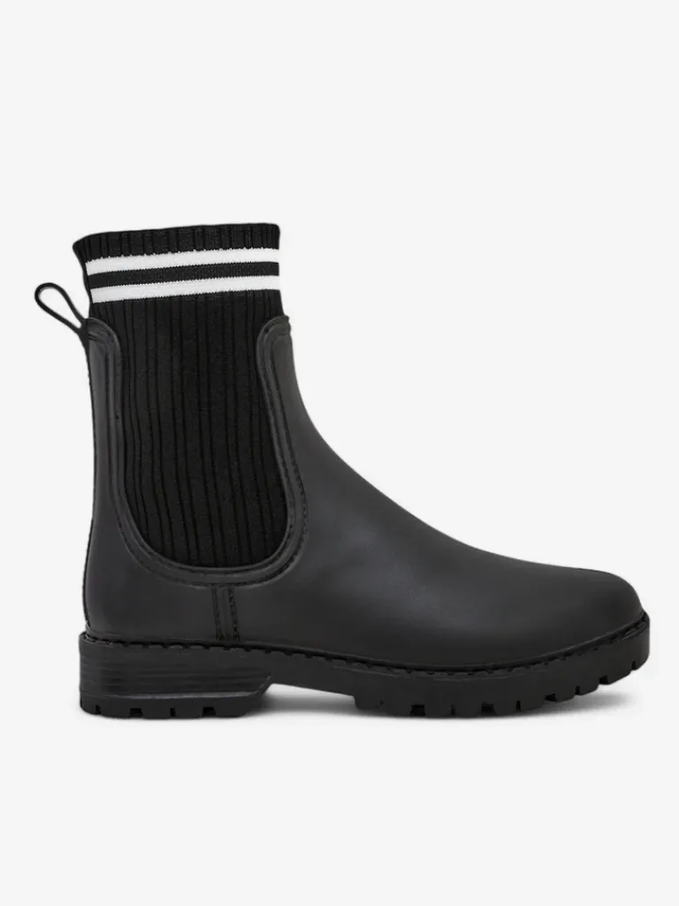 Sale Damskie kalosze z wyższą tkaninową wstawką Scarlesa Kalosze Matowe