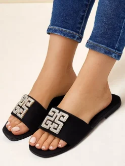 Damskie klapki na płaskiej podeszwie Zamila Ugc|Klapki Płaskie