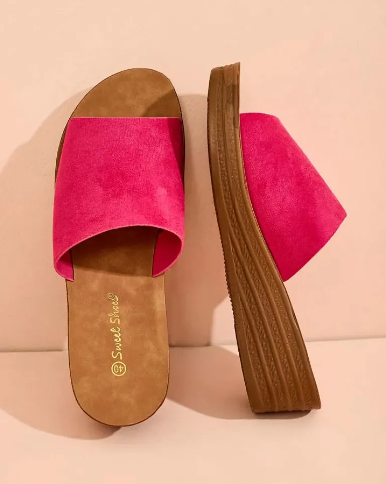 Best Damskie klapki na niskim koturnie Saffil Klapki Na Obcasie