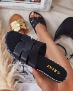 Best Damskie klapki na płaskiej podeszwie Omipp Klapki Płaskie