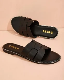 Best Damskie klapki na płaskiej podeszwie Omipp Klapki Płaskie